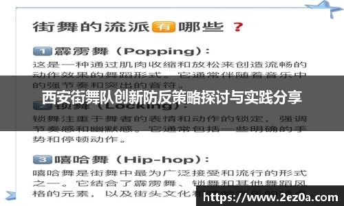 西安街舞队创新防反策略探讨与实践分享